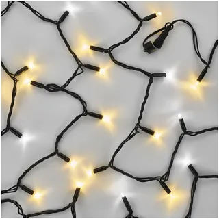 EMOS Connect System 10m Lichterkette Profi, robuste Weihnachtslichterkette 100 LEDs, Erweiterungsteil C (ohne Verbindungskabel und Adapter), IP44 für Innen und Außen, 2farbige Lichteffekte, schwarz
