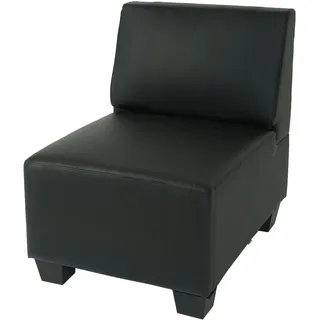 Mendler Modular Sessel ohne Armlehnen, Mittelteil Lyon, Kunstleder - schwarz