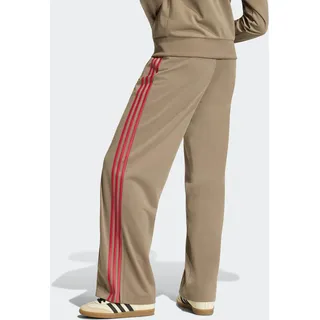 Sporthose ADIDAS ORIGINALS "FIREBIRD, LOCKER GESCHNITTEN", Damen, Gr. M, N-Gr, beige (khaki six, power pink, normal, gr.), Obermaterial: 100% Polyester, Hosen Sporthose