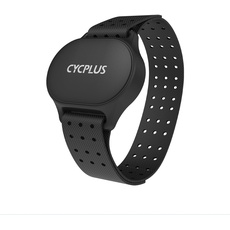 CYCPLUS Herzfrequenzmesser Armband, Bluetooth 5.1 ANT+ HR Monitor mit HR Zone LED Anzeige, IP67 Wasserdicht, Verwendung für Laufen Radfahren Fitness und andere Sportarten(schwarz)