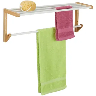 Relaxdays Handtuchhalter Multicolor Holz 70x25x20 cm