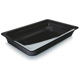 LACOR 66165J schwarz GN-Behalter Melamine GN 1/1X65MM, Melamin, Black, 53 x 33 x 7 cm