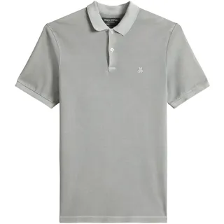 Marc O'Polo Herren Kurzarm-Poloshirt mit Stretch-Anteil Shaped Fit, Grau (Grau), XL