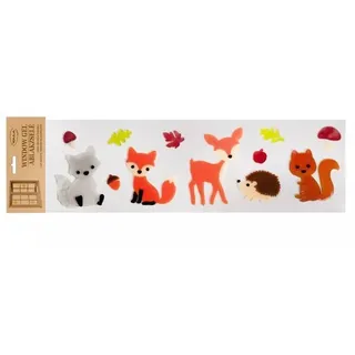 Waldtiere - Fensterdeko-Set - 15 x 55 cm