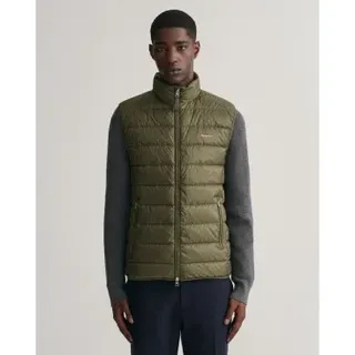 Gant für Herren. 7006299 Leichte Daunenweste grün (S), Lässig, Klassisch, Ärmellos / Hosenträger, Recyceltes Polyester, Nachhaltig