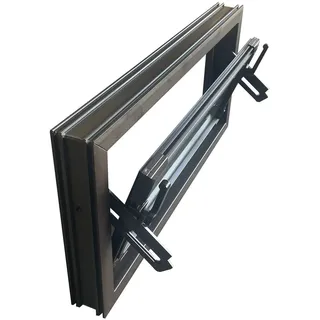 Kellerfenster braun 80 x 30 cm Einfachverglasung