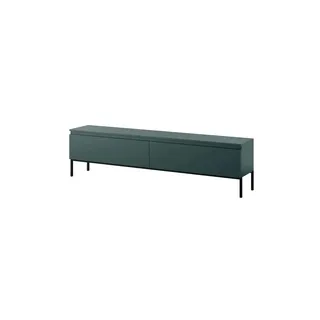 Selsey Bemmi TV-Lowboard 175x46x32 cm Dunkelgrün/Stahl