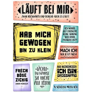 Kühlschrankmagnete 8er Set - Verschiedene Sprüche über Mich Leben Ego Humor