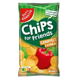 Gut&Günstig Paprika geriffelt Chips 200,0 g