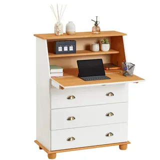 Idimex Sekretär Gomes , Holz , Kiefer , Vintage , 82x108x38 cm , FSC Mix , Büromöbel, Schreibtische, Sekretäre