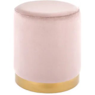 Deco Mex SH21SO2013 Hocker Glamour H.38 D.32cm rosa Pulver, Gold