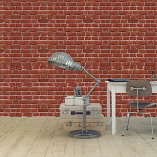 WALPLUS 4WM10003 Wand Sticker Flexiplus Vintage Ziegel Wand Entfernbar Selbstklebend Sticker Wandbilder Kinderzimmer Restaurant Cafe Hotel Building Büro Zuhause Dekoration 4er Pack