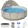 Steel Pro MAX Frame Pool Komplett-Set Ø 396 x 107 cm inkl. Filterpumpe, Sonnendach, Boden-Schutzplane, Abdeckplane, Poolleiter, Reparaturset