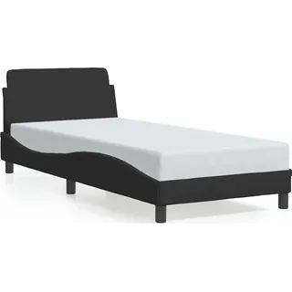 vidaXL Bettgestell mit Kopfteil "Dover" Schwarz 80x200 cm Samt - Schwarz