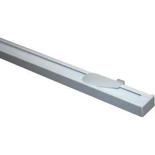 GARDINIA Aluminium-Vorhangschienen-Set Lucy, Komplett-Set mit 1-läufiger Schiene, Weiß, 160 cm