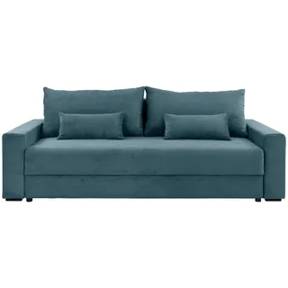 Carryhome Schlafsofa , Türkis , Kunststoff , Füllung: Schaumstoff, Silikon,Schaumstoff, Silikon , 233x92x108 cm , Liegefunktion, Rücken echt, haustierfreundlicher Bezug , Wohnzimmer, Sofas & Couches, Schlafsofas, Sonstige Schlafsofas