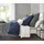 Provence unifarben Blau 155 x 220 cm + 2 x 80 x 80 cm