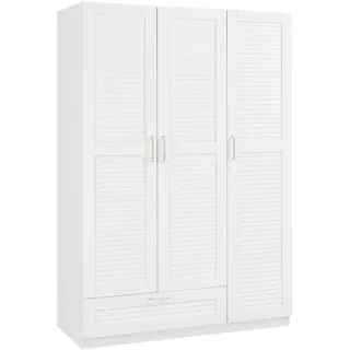 [en.casa] Kleiderschrank Finning 120 x 176 x 52 cm Weiß