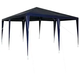 vidaXL Party-Zelt Blau 400 x 400 x 266 cm Polyethylen und Stahl - Blau