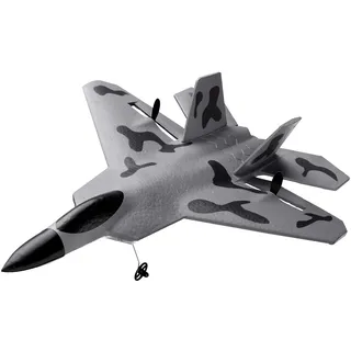 Vevor RC-Flugzeug, 2,4 GHz 2-Kanal-Fernsteuerungsflugzeug mit 6-Achsen-Gyrostabilisator, flugbereites Kampfflugzeug-Spielzeug mit 2 Batterien, RC-Segelflugzeug für Erwachsene, Kinder, Anfänger