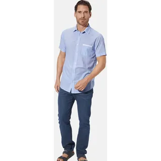 Kurzarmhemd BABISTA "Doppelpack Hemd THARIN", Herren, Gr. XL, weit, weiß (weiß hellblau), Obermaterial: 100% Baumwolle CO., Hemden Kurzarmhemd