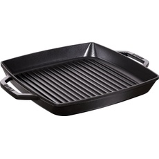 Bild Grillpfanne mit 2 Griffen 33 x 33 cm schwarz