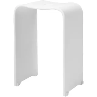 bremermann Duschhocker Acryl weiß matt ca. 33 x 27,5 x 48 cm