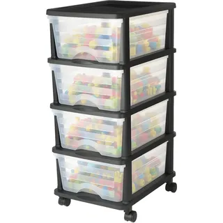 Vevor Schubladenbox 17 l 4-tlg. schwarz