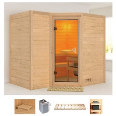 Bild Sauna »Sanna 2«, (Set), 9-kW-Ofen mit integrierter Steuerung beige