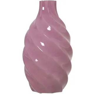 DRW Tischvase aus Keramik in Rosa, 24 x 43 cm