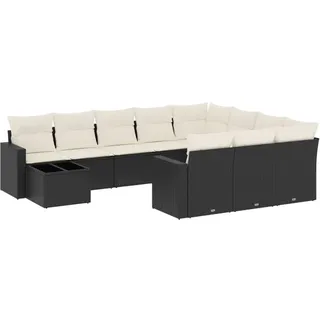 VidaXL 3251863, Cremefarben, Rattan, Gehärtetes Glas, 110 kg, Erwachsene & Kinder, 550 mm, 550 mm - Beige