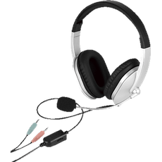ISY IHS-1001 PC Headset, 3.5mm Klinke, Silber/Schwarz