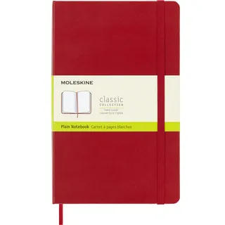 Moleskine Notizbuch L/A5, Blanko, Hard Cover, Scharlachrot