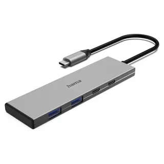 Hama USB-Hub 4-fach grau