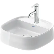 Duravit Zencha Aufsatzbecken 420 mm, ein Hahnloch, 237442, Farbe: Weiß Hochglanz Verchromt