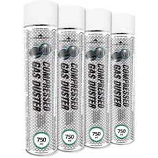 Druckluftspray 4x AABCOOLING Home&Office Gas Duster 750ml K2, Pressluft, Druckluftreiniger, Reinigung, Kamera, Reinigungspray PC Duster, Foto, Elektronik, Bildschirmen