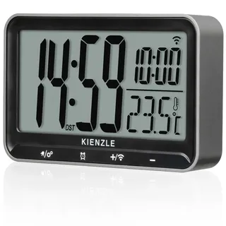 KIENZLE Digitaler Funkwecker Horizontal schwarz/silber