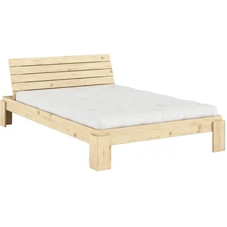 Karup Design »Layers Bed Headboard, Bettgestell mit Stauraumkopfteil, mehrere Größen« inkl. Lattenrost, excl. Matratze, FSC®-zertifiziertes Massivholz