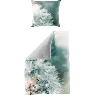 BIERBAUM 5084 Floral Silber 135 x 200 cm + 2 x 80 x 80 cm