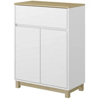 Vicco Midischrank Livia Weiß 60 x 80 cm mit Schublade, Model 50148 - Weiß