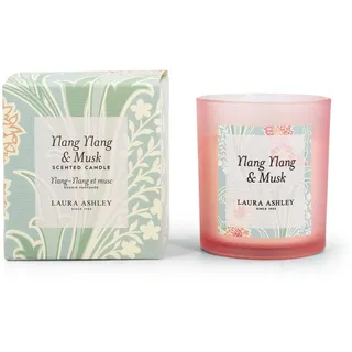 Duftkerzen Laura Ashley , Pink , Naturmaterialen, Glas, Textil , 10 cm , Dekoration, Kerzen & Kerzenhalter, Duftkerzen