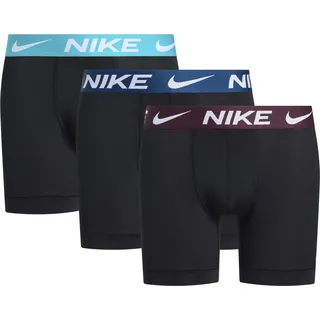 Boxer NIKE UNDERWEAR "BOXER BRIEF 3PK", Herren, Gr. S, 3 Stk., bdy crush, dusty cactus, blau force, Jersey, Obermaterial: 92% Polyester, 8% Elasthan, unifarben, körpernah, Unterhosen Boxer, mit NIKE Logo-Elastikbund