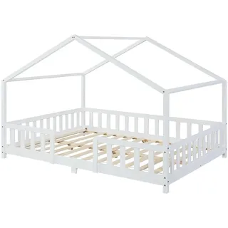 [en.casa] Kinderbett Treviolo 140 x 200 cm Kiefer massiv weiß