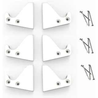 Sintrix Fab Haltekrallen (3 Paar), kompatibel mit VELUX Dachfenster-Rollo ZOZ 137 – Ersatz für Innenrollo & Sichtschutzrollo, passend für Typ RHL & RG, Weiß mit Nägeln