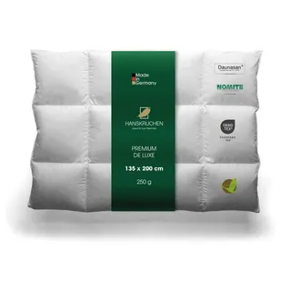 HANSKRUCHEN GmbH Hanskruchen Daunendecke PREMIUM DE LUXE Extra Leicht 135 x 200 cm - Weiß