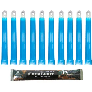 Cyalume Leuchtstab 15 cm, Original Militärische ChemLight Lightsticks In Blau (30-er Pack), Hohe Brenndauer Von 8 Stunden, 100% Konform Mit Den NATO-Spezifikationen, Militärtauglich, REACH-konform