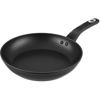 Venga! Tiefe Bratpfanne, 24 cm Durchmesser, 2,2 l Fassungsvermögen, Antihaftbeschichtung, spülmaschinenfest, ergonomischer Soft-Touch-Griff, schwarz/silber, VG PAN 3010