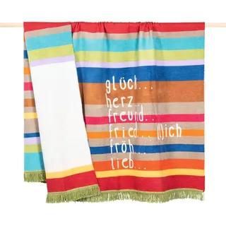 Decke "Letters" multi 150x200 cm - Bunt