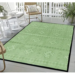 ARSUK Outdoor Kunststoff Teppich – 150x100cm Groß, Teppich für Terrasse, Garten, Strand, Camping, Balkon, Veranda, Hinterhof – Waschbar, Tragbar, Bequem, Langlebig & UV-beständig