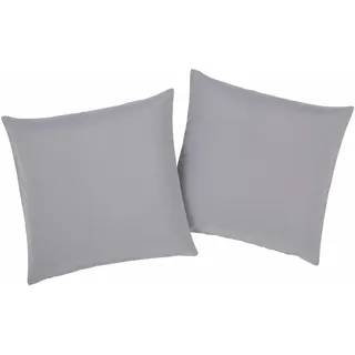 Bruno Banani Dekokissen »Lagan«, 2-er Set, einfarbig, Kissenhüllen ohne Füllung, 40 x 40 cm, grau